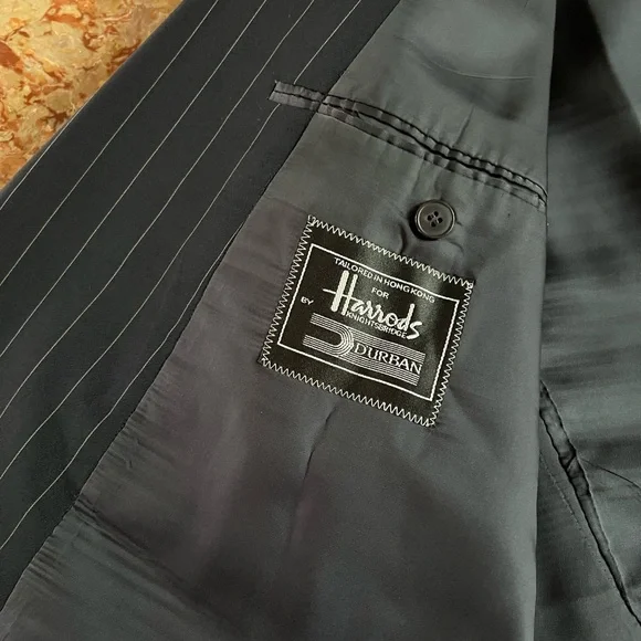 Harrods Navy Pinstripe Double-Breasted Suit